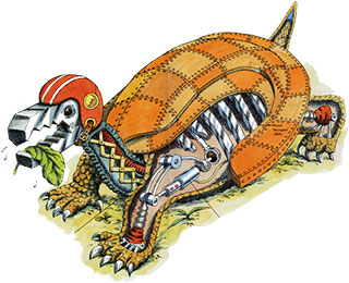 Pen & ink with watercolour, from the book <em>Creature Features</em>