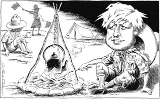 Pen & ink, published in <em>The Sunday Telegraph</em>