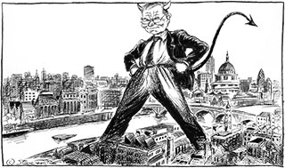 Pen & ink, published in <em>The Daily Telegraph</em>